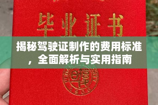 色达揭秘驾驶证制作的费用标准，全面解析与实用指南